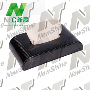 新晟厂家直销 车用，居家真碳纤维纸巾盒可批量定制LOGO